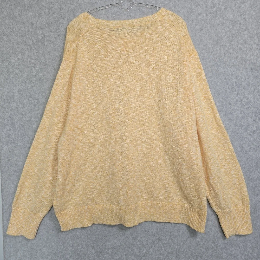 J Crew Womens Size 2X Crewneck Beach Sweater Coastal Knit Preppy Casual Flowy